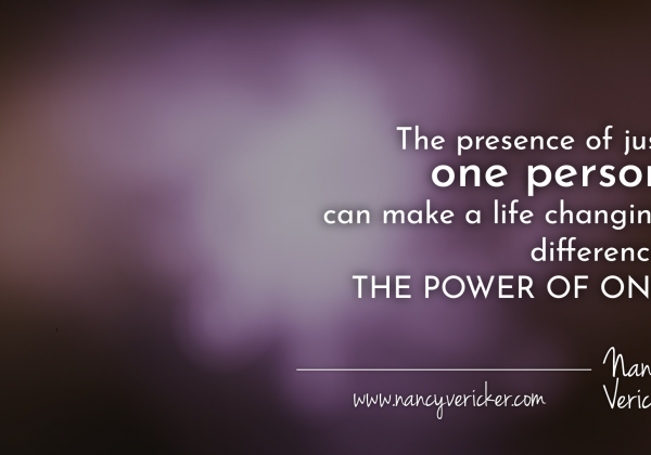 THE POWER OF ONE : Hope and Help Are Always Available